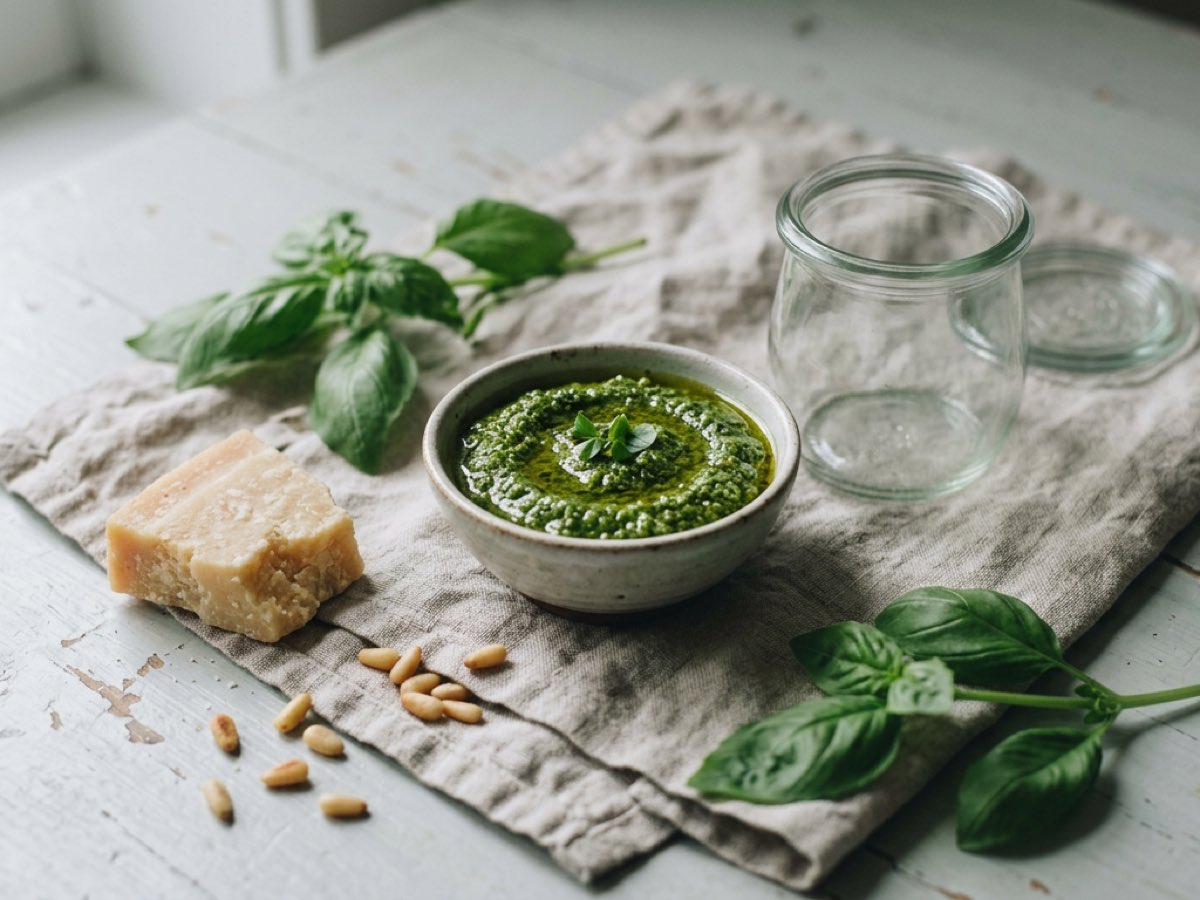 Illustration of Basil Pesto