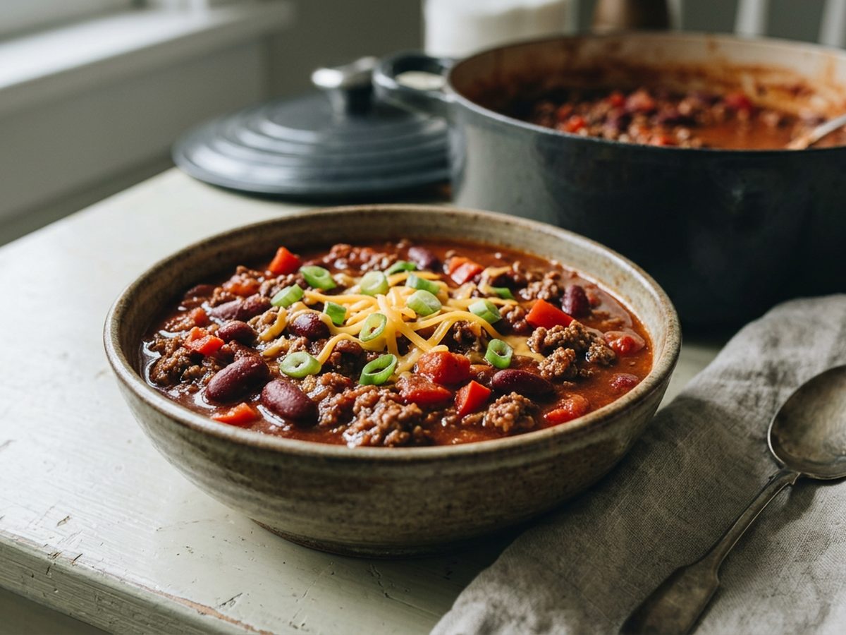 Illustration of Beef Chili with Kidney Beans