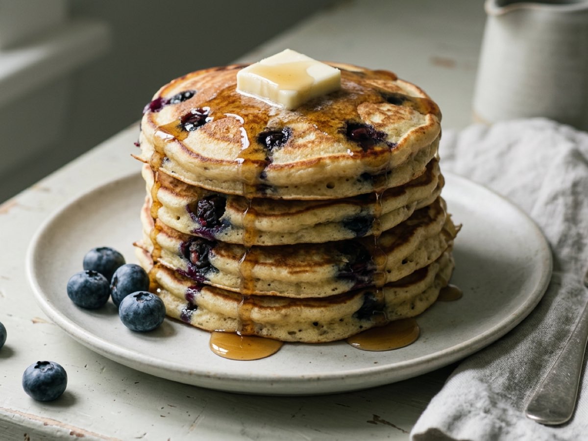 Illustration of Blueberry Pancakes