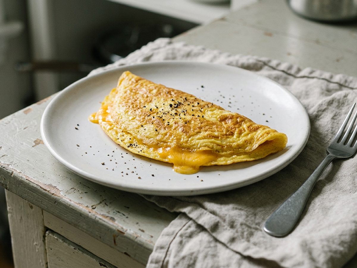 Illustration of Simple Cheese Omelette