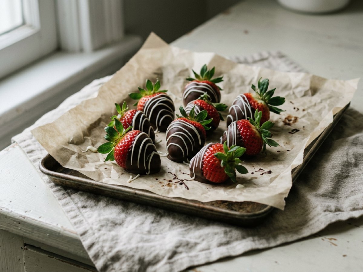 Illustration of Chocolate-Covered Strawberries