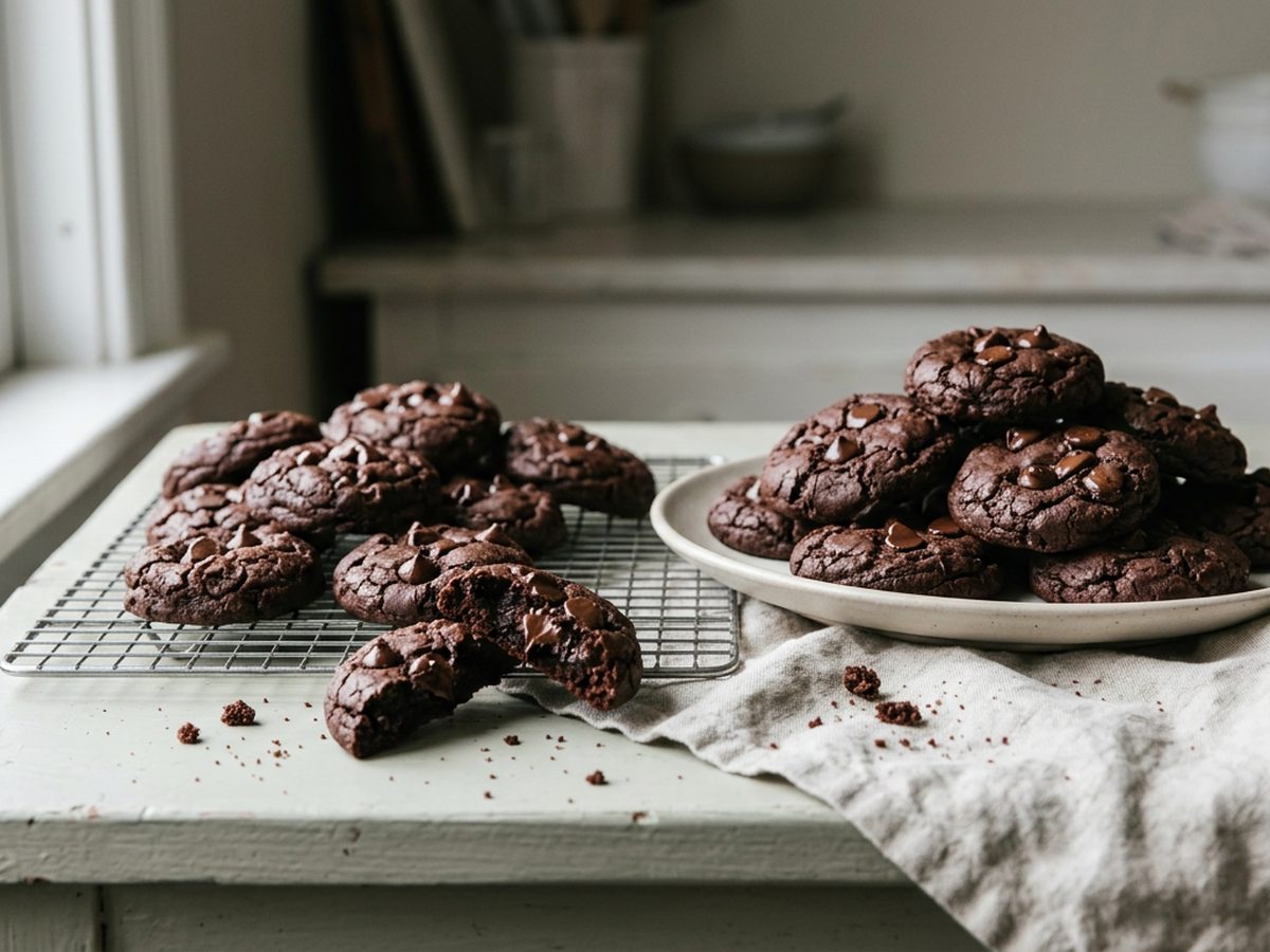 Illustration of Double Chocolate Cookies