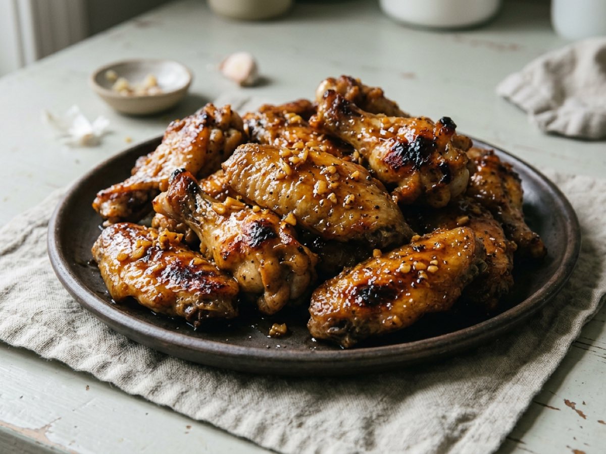 Illustration of Honey Garlic Chicken Wings
