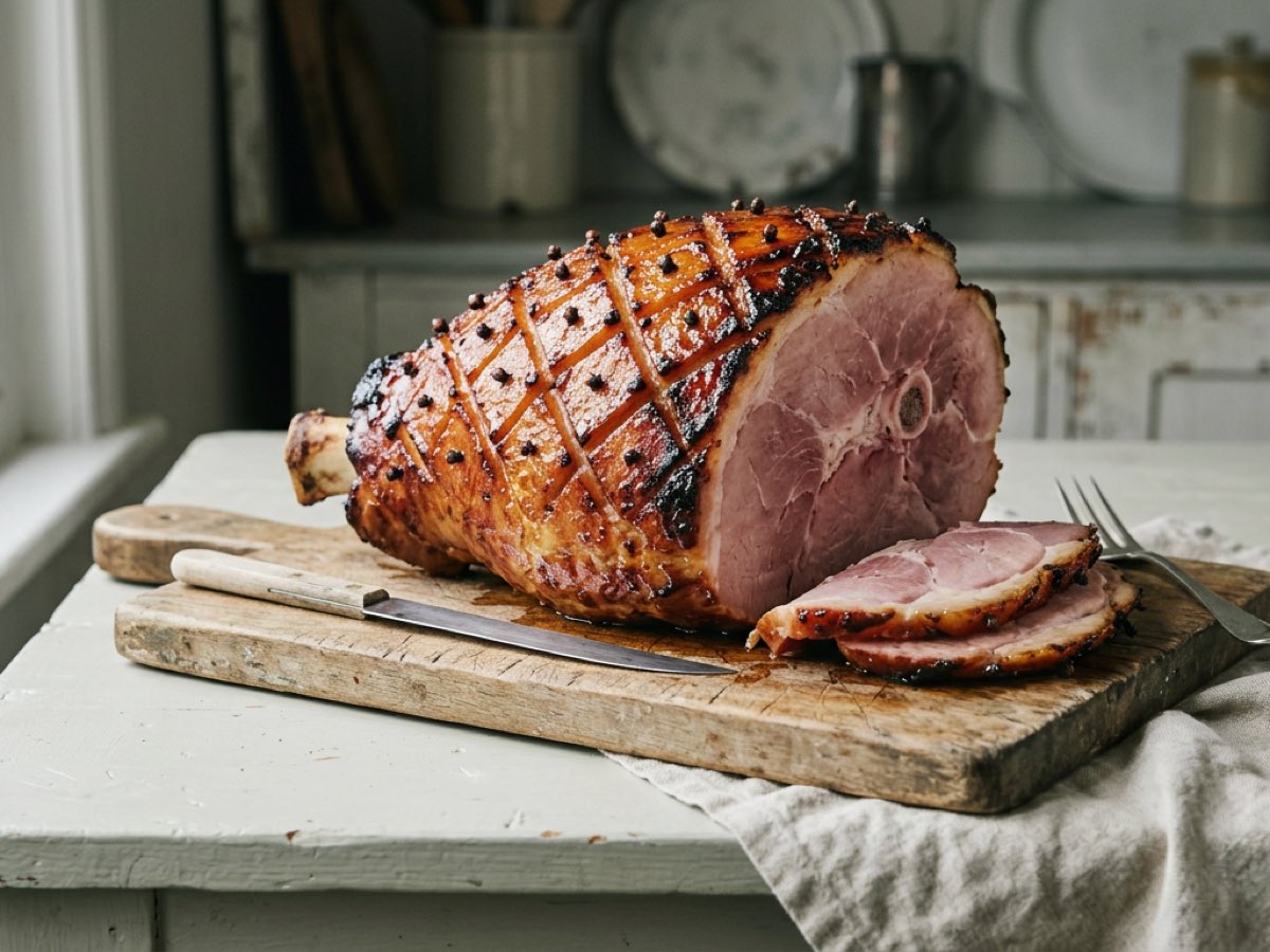 Illustration of Honey-Glazed Ham