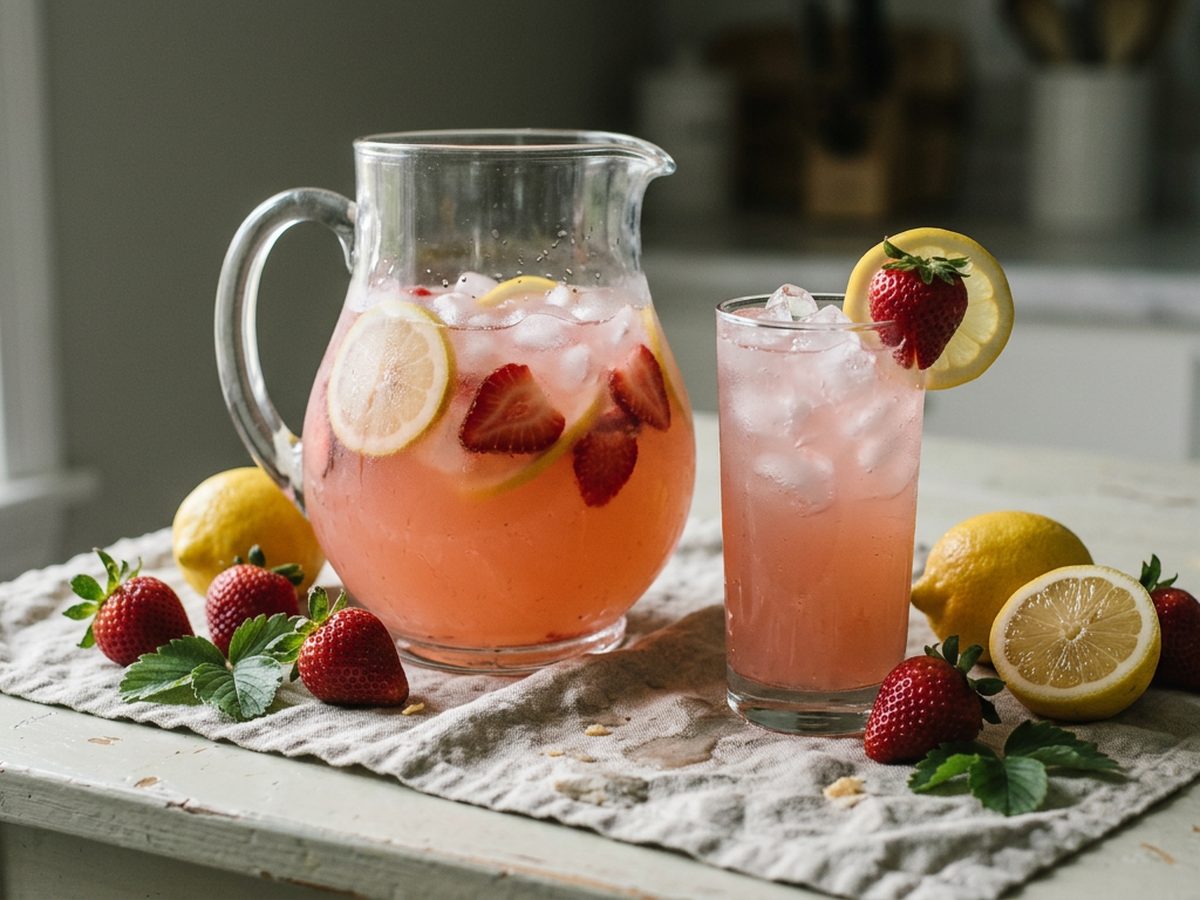 Illustration of Strawberry Lemonade