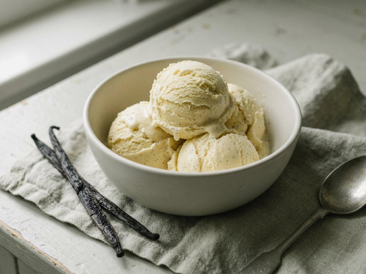 Illustration of Vanilla Bean Ice Cream (Custard Base)