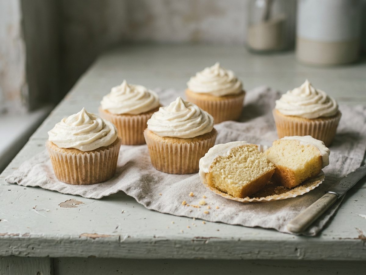 Illustration of Vanilla Cupcakes